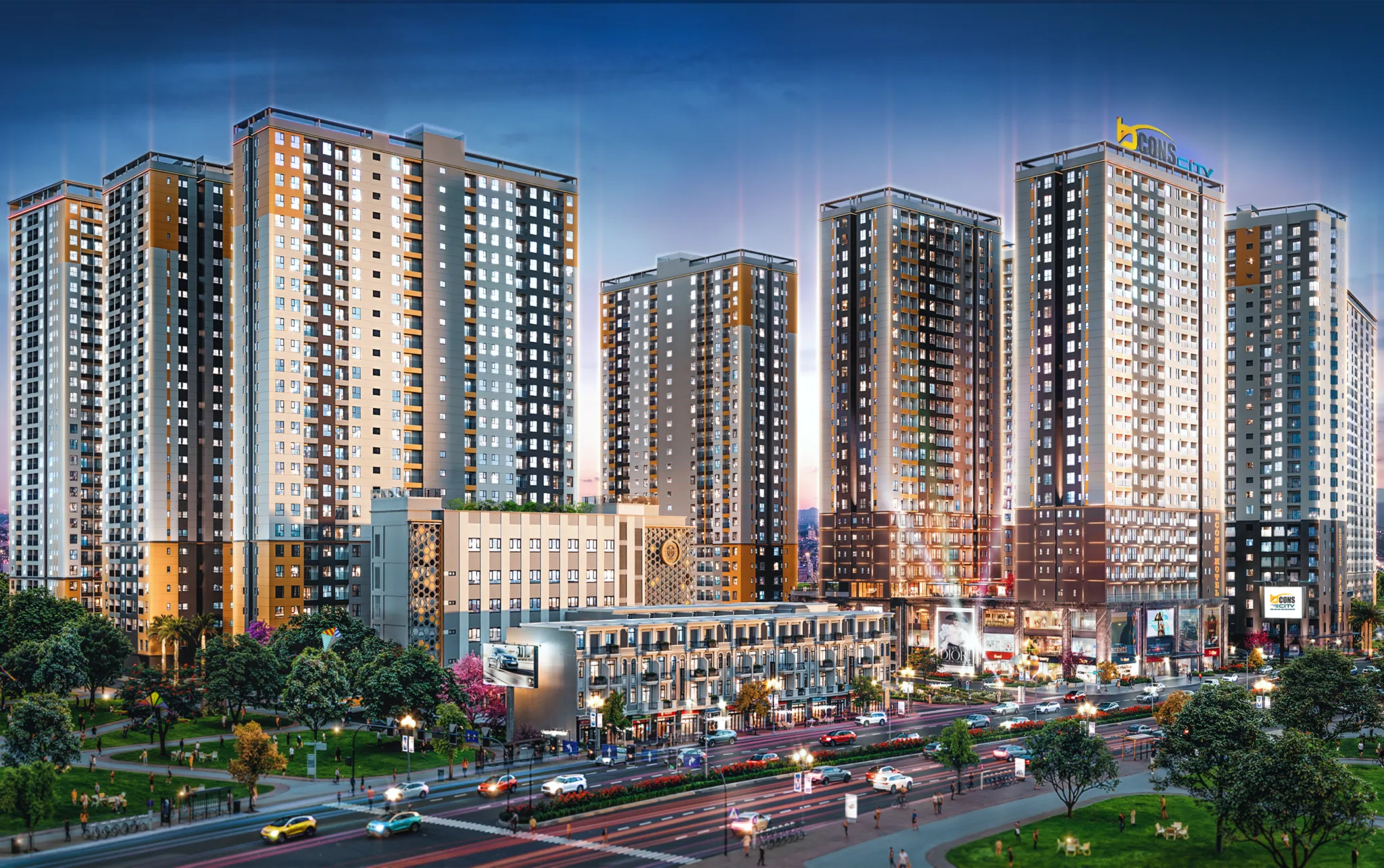 bcons city phối cảnh khu đô thị bcons city