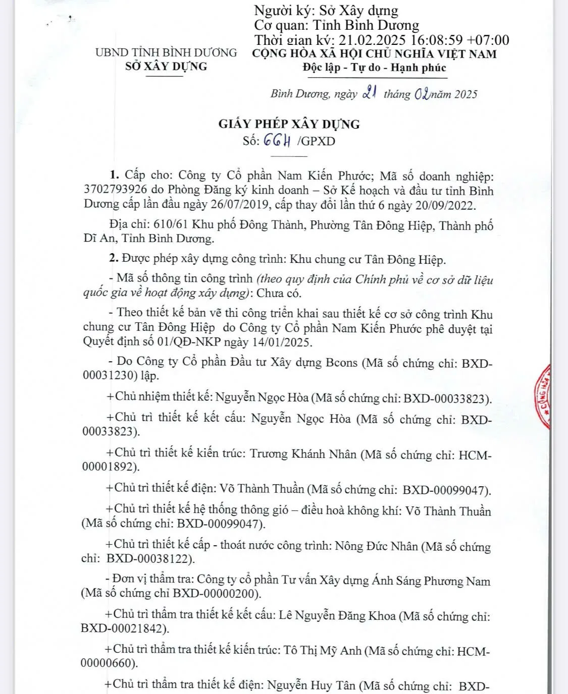 giấy phép xây dựng dự án